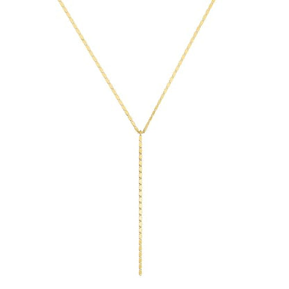 Foxgirl Lariat Gold Necklace for Women, Dainty Long Necklace 14k Gold Plated/Silver Y-Shaped Pendant Necklace Trendy Layered Cz Beaded Chain Drop Necklaces Simple Gold Jewelry For Women Gift - color: Y Necklace-GD