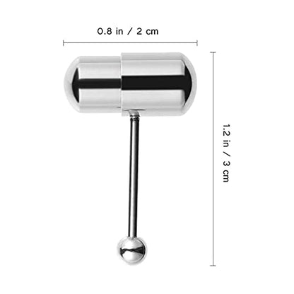 Stainless Steel Vibrating Tongue Ring Barbell Piercing Jewelry Nail Body Piercing Barbell Rings Tongue Piercing Ring