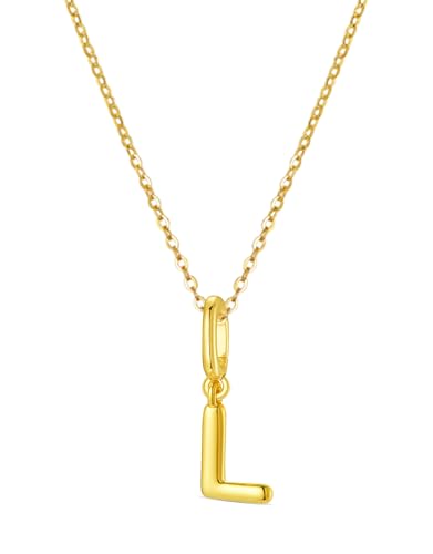 OVRUNS Initial Charm for Women Letter Bracelet Necklace Charms With Clasp | Alloy,nickel,safe for sensitive skin,Pendant with install clasp,fits bracelets with necklaces,great for gift - color: Gold, style: Letter L