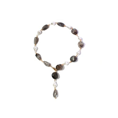 Colorful Crystal Long Necklace for Women Dainty Boho Y-Shaped Color Bead Necklaces Sparkly Rhinestone Pendant Layered Gold Long Chain Choker Good Luck Trend Jewelry Gift Jewelry - color: Grey