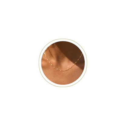 Robaice Necklaces for Women, 14K Gold/Silver Plated Chain Necklace | Dainty Paperclip Cuban Chain, Choker Necklace for Women, Non Tarnish Jewelry Gifts Trendy - color: Gold Paperclip Chain
