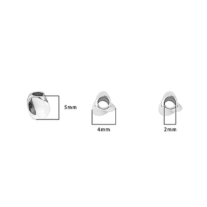 Silver Plated Twisted Spacer Beads 4x5mm 30pcs for Jewelry Making Findings Non Tarnish - color: Silver, size: 4x5mm Twisted
