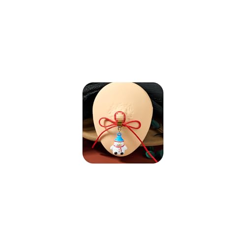 DJCIW 2Pcs Non-Piercing Nipple Jewelry, Adjustable Christmas Fake Nipple Rings with Bow Drawstring, Featuring Bell, Snowman, and Heart Pendant Charms, Adjustable and Comfortable for Women Men - color: style 3