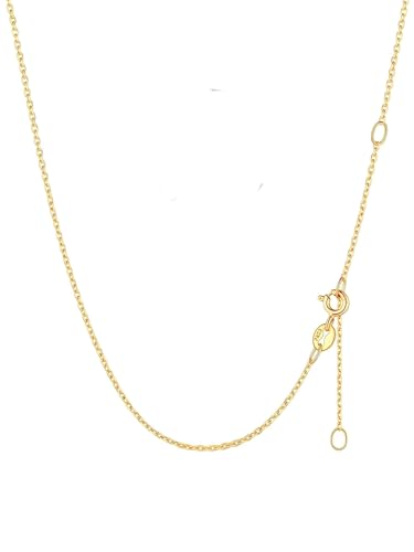 ChicSilver 1.1mm/ 1.5mm 925 Sterling Silver Chains for Women Dainty Thin Silver Necklace Chain for Women - 16/18/20/22/24 Inch - color: 1.1mm Width - Gold, size: 22 Inches Length