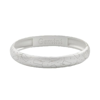 Alex and Ani Gemini Zodiac Hinge Bangle - color: Silver
