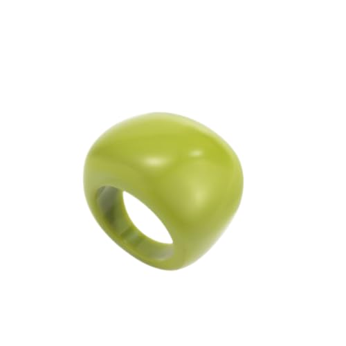Colorful Chunky Acrylic Ring for Women,Vintage Statement Stackable Rings Candy Color Knuckle Finger Rings Y2K Fashion Classic Jewelry - color: Green