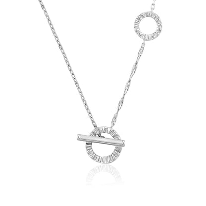 ARSIS Lariat Long Gold Necklace for Women, 18K Gold/Platinum Plated Y-Shaped Drop Dangle Pendant Necklace, Long Adjustable Pull Slider Chain Jewelry Gift for Her - color: Silver-OT clasp slider