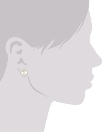 Anne Klein Women's Pearl Stud Earrings, Layered Statement Fashion Jewelry for Everyday and Evening Wear - color: 12mm