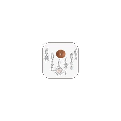 JOERICA 6 Pcs 14G Clicker Belly Button Ring for Women 316L Surgical Steel Butterfly Snake Evil Eye Heart CZ Opal Dangle Belly Button Rings Simple Reverse Navel Rings Body Belly Piercing Jewelry - color: Sliver Tone B