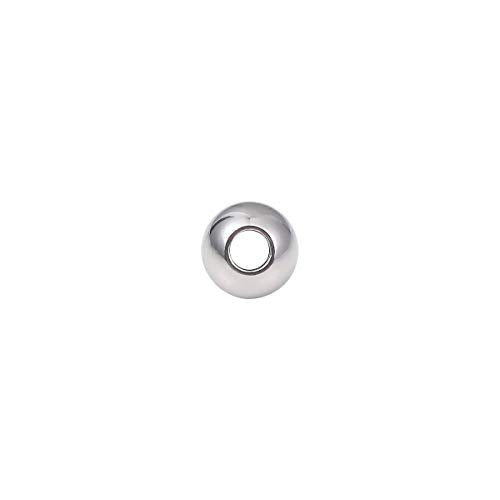 Stainless Steel Spacer Beads 8x6mm Round Loose Charm Caps Beads for DIY Jewelry Making 50pcs with 3mm Hole - color: 8x6mm 3mm