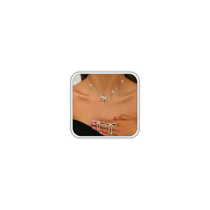 Gold Rhinestone Jewelry Set for Women Crystal Choker Necklaces Drop Earrings Adjustable Bracelet Elegant Prom Bridal Jewelry - color: Gold A