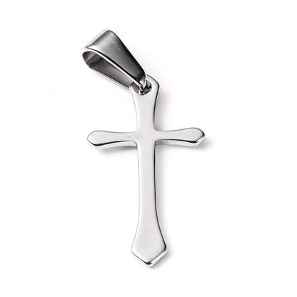 DanLingJewelry 12Pcs Stainless Steel Cross Charms Small Metal Crucifix Pendants Accessories for DIY Necklaces Jewelry Making Findings