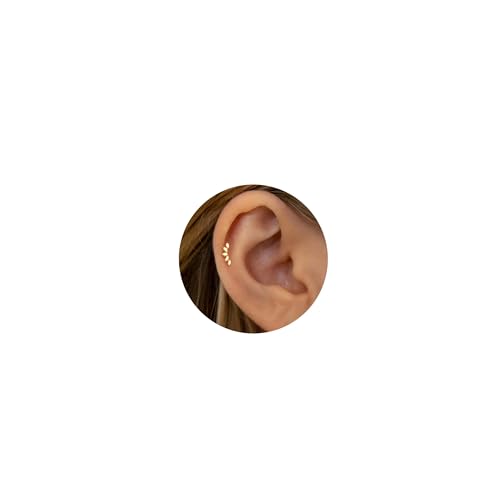 20G/18G/16G Flat Back Earrings Tiny Nose Stud, Cartilage Earring Threadless Tragus Helix Stud Conch Piercing Jewelry - color: Dot Climber (gold 2pcs), size: 20 gauge (0.8mm post)