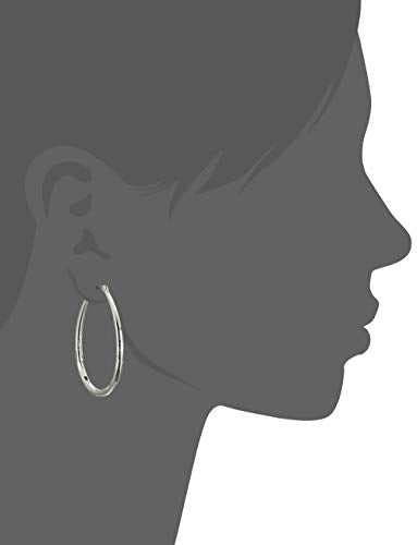 Nine West Women's Hoop Earrings, Classic Fashion Jewelry Accessories for Everyday Wear, Lightweight Statement Earrings for Casual, Office, and Evening Looks - color: Teardrop Textured - Silver