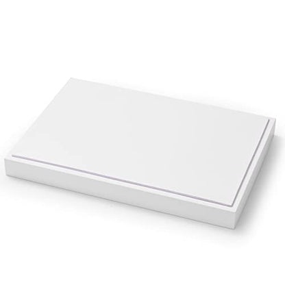 Oirlv Premium White Leather Stackable Jewelry Tray 24 Grid Jewelry Organizer Tray with Removable Inserts Cards Necklace Display Holder | 24 Necklace Pendant Sections,Removable Insert Cards,Anti-Tangle Design,Space-Saving Event Display,13.8×9.5Inch - color