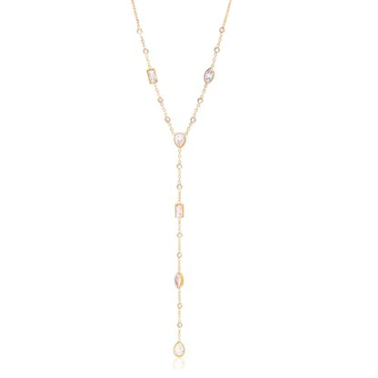 Fullpop Dainty Gold Necklaces for Women, 18k Gold Layered Lariat Necklace for Women Long Gold Choker Necklaces for Women Statement Diamond Heart Pendant Necklace Body Chain Jewelry for Women - style: Kind-Five