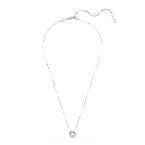 Swarovski Ariana Grande Collection, Clear Crystal & Pearls, Rhodium Finish, Necklaces, Earrings and Bracelets - color: Heart Pendant Necklace