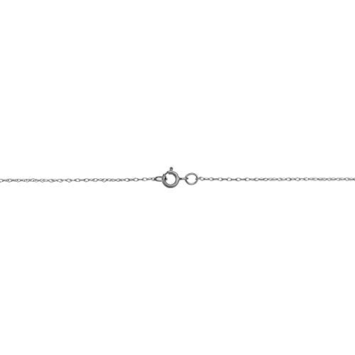 Kooljewelry Womens Classic Rope Chain - 14k White Gold Barely-There Necklace Thin Lightweight - size: 18 inch, style: 0.7 mm wide