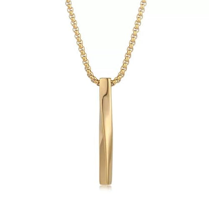 FANASY Natural Gemstone Pendant Necklace for Men Healing Crystal Pendant Adjustable Black Rope Necklace Jewelry Gifts for Women Men - color: Steel-Golden