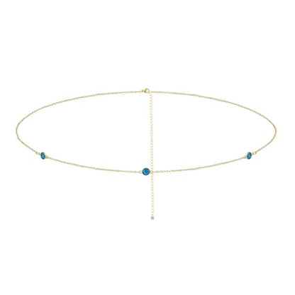 VIROMY Gold Waist Beads Chain for Women Waterproof Belly Chain Body Belt Chain Beach Accessories Body Women's Jewelry - style: Style E-GD