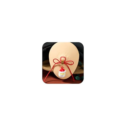 DJCIW 2Pcs Non-Piercing Nipple Jewelry, Adjustable Christmas Fake Nipple Rings with Bow Drawstring, Featuring Bell, Snowman, and Heart Pendant Charms, Adjustable and Comfortable for Women Men - color: style 2