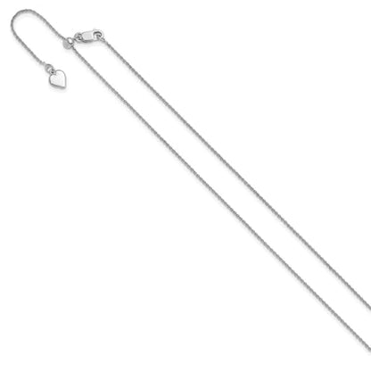 Diamond2Deal Sterling Silver Adjustable .95mm Rolo Chain Necklace 30''