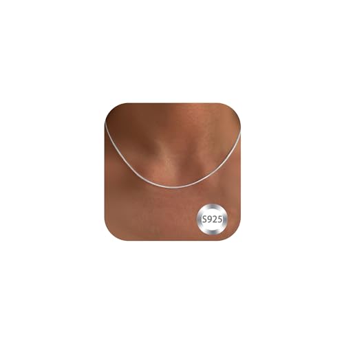 925 Sterling Silver Chain Necklace for Women 16-24 Inch Silver Jewelry Gift - size: 18 Inch, style: Box Chain