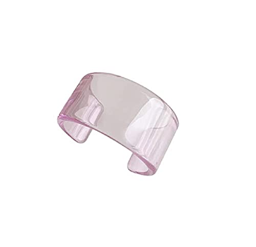 Colorful Acrylic Resin Geometric Simple Open Bracelet Candy Color Chunky Transparent Wide Cuff Bangle for Women Retro Irregular Resin Wristbands Bracelet Statement Jewelry Gift - style: style 5