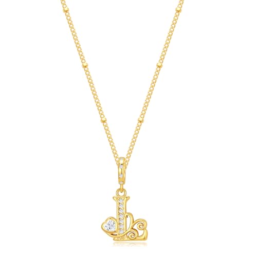 TIZU Initial Necklaces for Women - Dainty 14K Gold Plated Letter Pendant Trendy Personalized Initial A-Z Necklaces Jewelry Gift - color: Gold-L