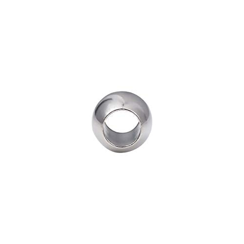 Stainless Steel Spacer Beads 10x11mm Oval Loose Charm Caps Beads for DIY Jewelry Making 10pcs with 6mm Hole - color: 10x11mm 6mm