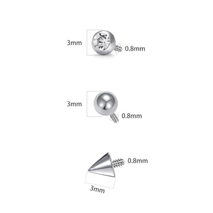 18G 20G Horseshoe Nose Rings Studs,Surgical Steel Nose Ring Pink Cubic Zirconia Nose Piercing,Internally Threaded Nose Rings For Women,Pink and Silver Zirconia - color: 12PCS-18G-Replacement Ball-A