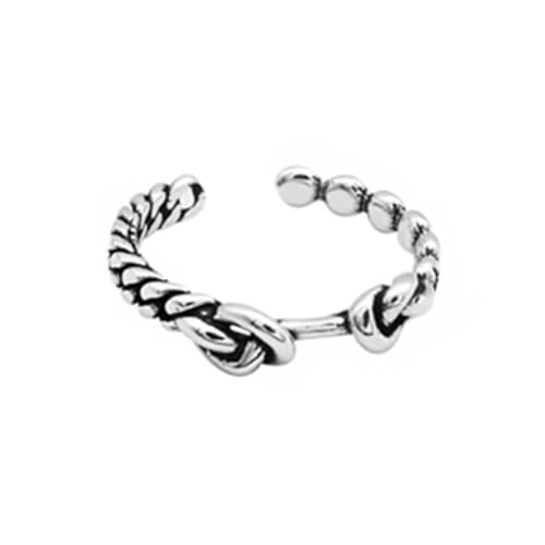 Real 925 Sterling Silver Rings Open Rings for Women Thumb Rings Vintage Rings Adjustable Rings Stackable Ring Band Statement Rings Rings for Men Promise Rings Party Rings Anniversary Rings Finger Ring - color: S925Ring06-4