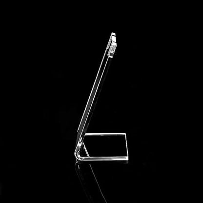 4 Pcs Clear Acrylic Jewelry Display Stands Single Pair Earring Holders L Shape Necklace Display Racks Small Ear Stud Organizer