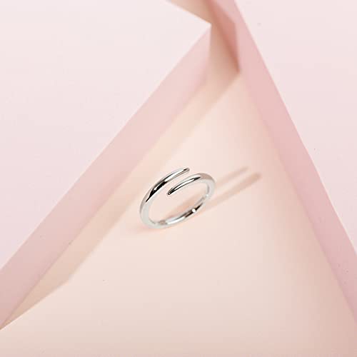 PAVOI 14K Gold Plated Open Twist Eternity Band for Women - color: White Gold