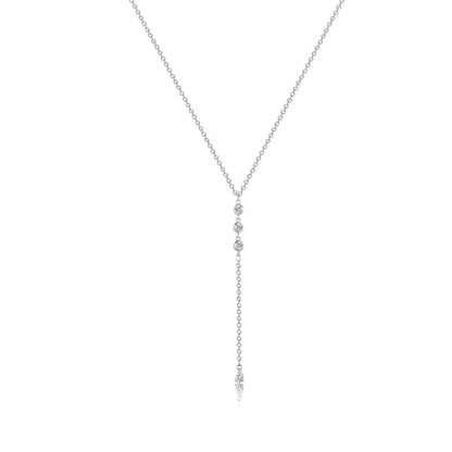 Lariat Gold Necklaces for Women Trendy Dainty Long Necklace 14k Gold Plated/Silver Layered Drop Beaded Chain Necklaces Y-shaped Pendant Necklace Simple Gold Jewelry Gifts - color: Y Rain-Silver