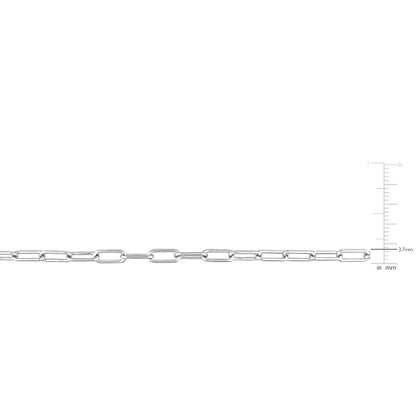 Italian Sterling Silver Paperclip Link Bracelet - Men & Women - 3.5mm, 5mm, 6mm - Available in Sterling Silver, Yellow Gold, Rose Gold - 9 inch, 7.5 inch - color: Silver, size: 3.5MM