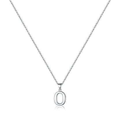 Turandoss S925 Sterling Silver Initial Necklaces for Women, Dainty Hypoallergenic Letter Initial Pendant S925 Sterling Silver initial Necklace for Women Jewelry Gifts - style: O