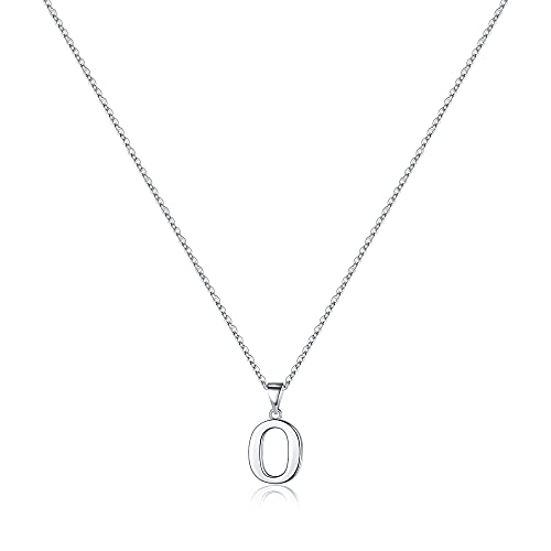 Turandoss S925 Sterling Silver Initial Necklaces for Women, Dainty Hypoallergenic Letter Initial Pendant S925 Sterling Silver initial Necklace for Women Jewelry Gifts - style: O