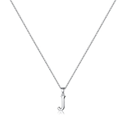 Turandoss S925 Sterling Silver Initial Necklaces for Women, Dainty Hypoallergenic Letter Initial Pendant S925 Sterling Silver initial Necklace for Women Jewelry Gifts - style: J