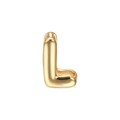 Initial Pendant Gold DIY Name Necklace Accessories Suitable for 1mm Chain - style: Letter-L