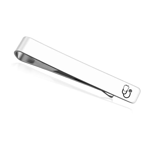 Tieclip for Fireman Golfer Pilot Realtor Birthday Bday Gifts Stainless Steel Tie Bar for Men Necktie Accessories - color: Medical
