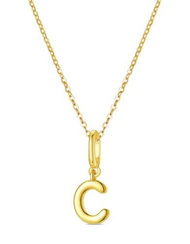 OVRUNS Initial Charm for Women Letter Bracelet Necklace Charms With Clasp | Alloy,nickel,safe for sensitive skin,Pendant with install clasp,fits bracelets with necklaces,great for gift - color: Gold, style: Letter C