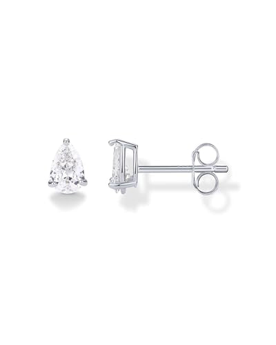 PAVOI 14K Gold Plated 925 Sterling Silver Cubic Zirconia Stud Earrings for Women - Simulated Diamond CZ Earrings - style: Pear 4x6mm