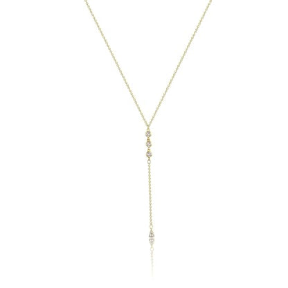 Lariat Gold Necklaces for Women Trendy Dainty Long Necklace 14k Gold Plated/Silver Layered Drop Beaded Chain Necklaces Y-shaped Pendant Necklace Simple Gold Jewelry Gifts - color: Y Rain-Gold