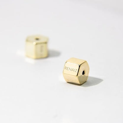 RENAIZ Dainty Lightweight Hoop & Stud Earrings for Women – 14K Gold Plated & Rhodium Plated, Minimalist Geometric Hypoallergenic Jewelry, Tiny Dainty Everyday Studs and Hoops - color: Yellow Gold, style: Snake Skin