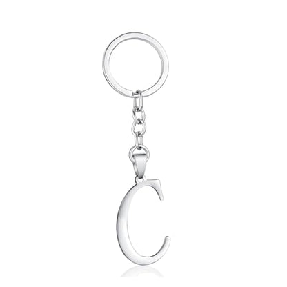 Stainless Steel Initial Letter Connector Charms Alphabet Pendant Diy Craft for Jewelry Making Necklaces Bracelets Keychain - color: Stainless Steel C