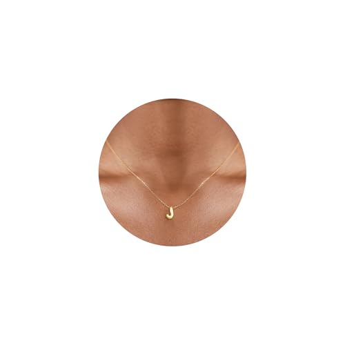 Gold Initial Necklace for Women - Dainty Letter Pendant Necklaces, Adjustable 18+3 Inch Chain, Personalized Gift Trendy Jewelry for Mom, Daughter, Wife (Choose Letter A-Z) - color: J