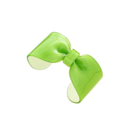 Chunky Acrylic Bow Open Cuff Bracelet for Women Colorful Resin Geometric Bowknot Bangle Bracelet Jewelry - color: Green