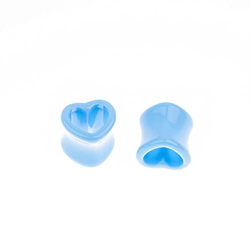 Ear Gauges Stretching Kit 14G-00G Acrylic Sprial Tapers Plugs Expander Sets Heart Tunnels Piering Jewelry Horeseshoes Taper For Ears - style: 84 Blue