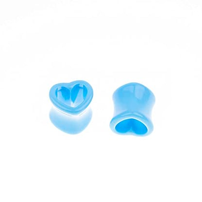 Ear Gauges Stretching Kit 14G-00G Acrylic Sprial Tapers Plugs Expander Sets Heart Tunnels Piering Jewelry Horeseshoes Taper For Ears - style: 84 Blue